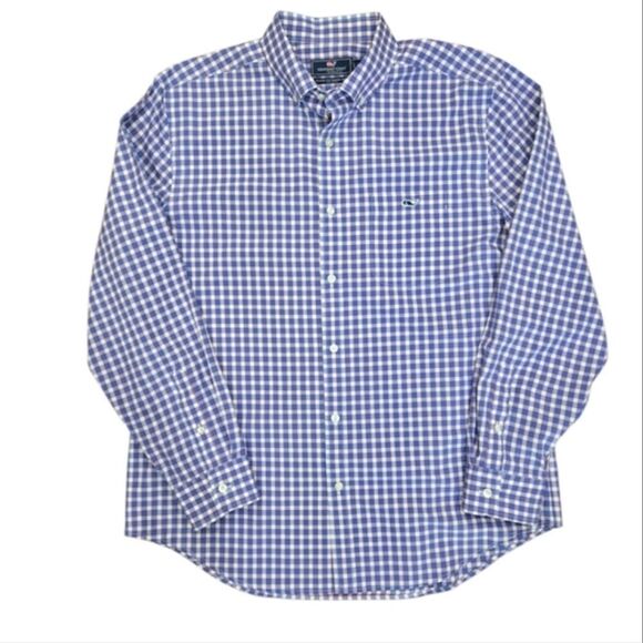 Vinyard Vines Classic Fit Tucker Shirt Check Button Down Mens Large Preppy Plaid - Picture 10 of 10